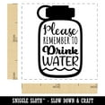 thumbnail image 2 of Please Remember to Drink Water Bottle Self-Inking Rubber Stamp Ink Stamper - Lime Green Ink - Small 1 Inch, 2 of 7