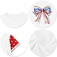 thumbnail image 4 of CCRFTGI 4th of July Shirts for Children Girls 10-12 Short Sleeve Happy American Flag Stars Bow Summer Patriotic Tunic Blouses Independence Day Teen Girl Clothes Tshirts Multicolor 7-8 Years, 4 of 5