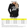 thumbnail image 2 of Camiseta de manga larga suave para mujer para uso diario, fiestas y citas. Sudadera con cuello redondo y estampado de osos, color negro, talla L, 2 of 5