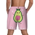 thumbnail image 3 of Kdxio Cute Avocado Print Men'S Swim Trunks With Compression Liner 7 Inch Inseam Quick Dry Swim Shorts, 3 of 7