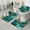Teal And Gold, variant on Teal Gold Marble Pattern Bathroom Rugs Sets 3 Piece,Toilet Cover Set,Absorbent Non Slip Bathroom Mats Sets with U-Shaped Contour Rug Toilet Rug Set