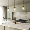 thumbnail image 3 of LNC Gold & Clear Glass Mini Pendant Light, Bell , Adjustable Height - Kitchen & Hallway, 3 of 16