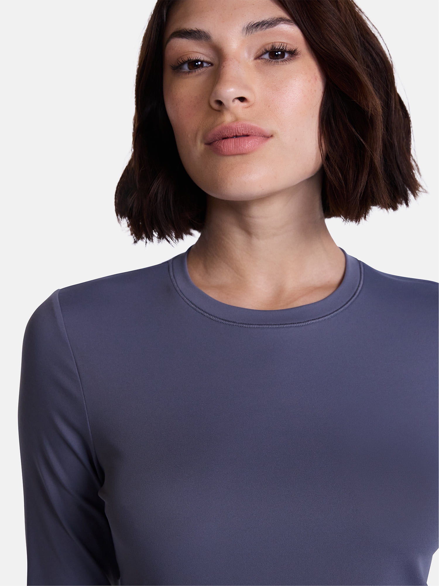 Avia Women’s and Women's Plus SoftSculpt Top with Long Sleeves, Sizes XS-4X