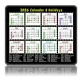 thumbnail image 7 of yocbz Pack of 2 2026 Calendar with Holiday Mouse Pad, Gaming Mousepad for Computer Laptop Non-Slip Rubber Desk Mat,for New Year Office Gift (9.8 X 11.8 Inch), 7 of 7