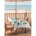 thumbnail image 2 of Outdoor Tablecloth with Umbrella Hole for Patio/Picnic/Party/Camping, Spring Botanical Waterproof Table Cloth Rectangle Table Cover Washable, Pastoral Leaves Berry Summer Branch (60"x 102"), 2 of 8