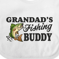 thumbnail image 4 of Inktastic Grandad's Fishing Buddy Boys Baby Bib, 4 of 4
