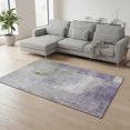 thumbnail image 2 of HomeRoots 665288 8 x 10 ft. Purple, Ivory & Green Abstract Transitional Washable Machine Made Rectangle Area Rug with UV Protection, 2 of 9
