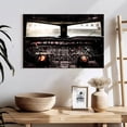 thumbnail image 3 of Elephant Stock Vintage Airplane Cockpit Wall Art - Horizontal Canvas Wall Art - Living Room Wall Decor - Transportation Canvas - Black And Orange Decor - 24" x 16", 3 of 8