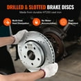 thumbnail image 4 of VEVOR Front&Rear Ceramic Brake Rotors+Pads Kit for 2007-2017 Jeep Wrangler, 4 of 9