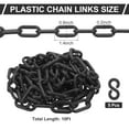 thumbnail image 2 of Cadena de plástico Uxcell de 10 pies, cadenas de seguridad, barreras de cadenas de 0.24" negras, 2 of 7