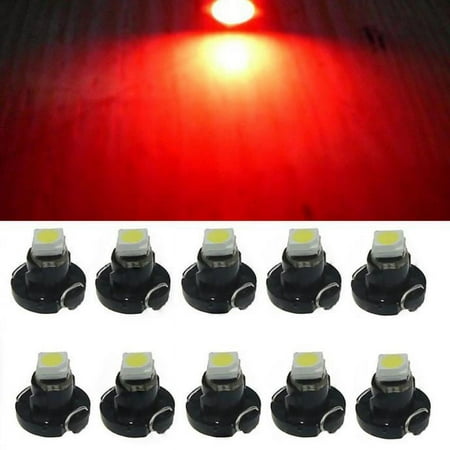 

CHEEPUM 7443r Bulb Daylight Running Lights 10pcs T3 SMD Instrument Cluster Light Car Panel Gauge RD