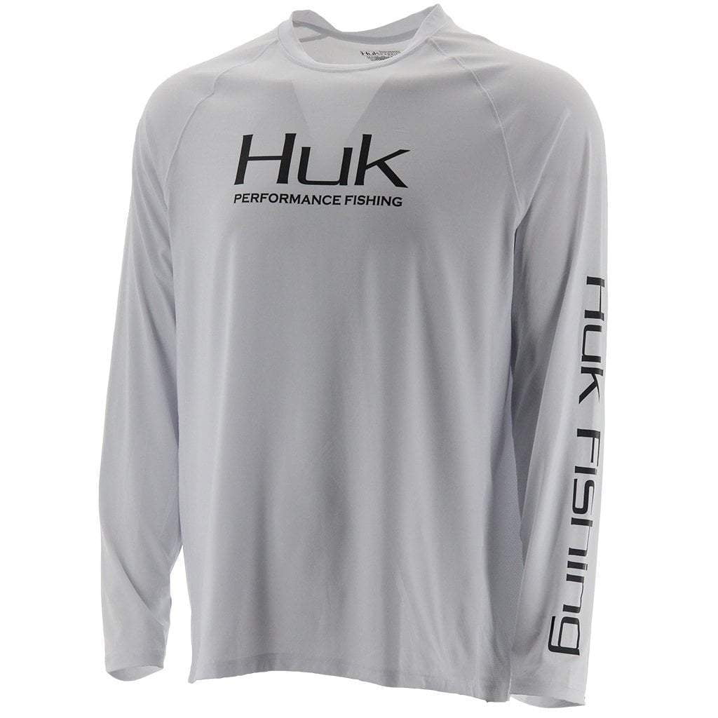 Huk L/S Performance ICON in White CLOSEOUT 2XL 