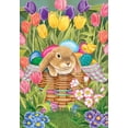 thumbnail image 3 of Briarwood Lane Spring Rabbit Tulips House Flag, 3 of 4