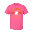 thumbnail image 2 of Wild Bobby City of Baltimore Baseball Fantasy Fan Sports Men's T-Shirt, Neon Pink, Large, 2 of 6