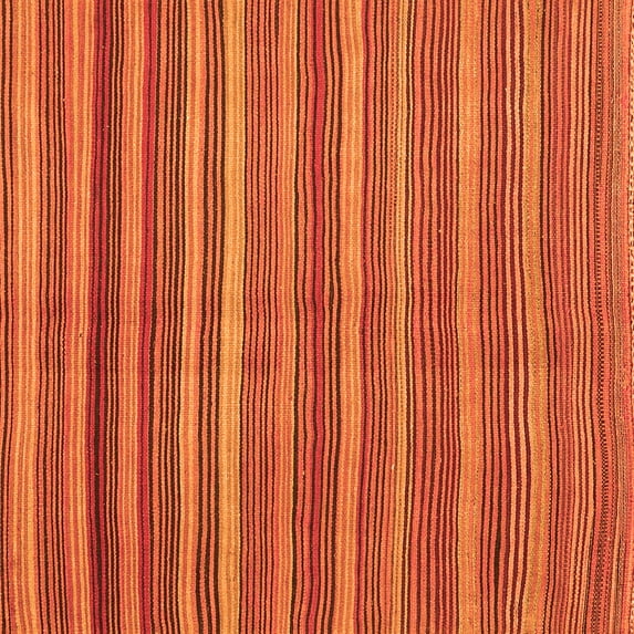 Ahgly Company Indoor Square Oriental Orange Traditional Area Rugs, 3' Square