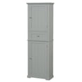 thumbnail image 6 of Tcbosik Tall Storage Cabinet, Slim Freestanding Bathroom Cabinet with Drawer and 2 Doors, 67"H Cupboard with Adjustable Shelf for Kitchen, Dining Room, Living Room, Grey, 6 of 9