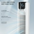 thumbnail image 4 of MaxKare 36" Tower Fan Oscillating Cooling Fan, Remote Control 3 Speeds 3 Wind Modes Timer, White, 4 of 10