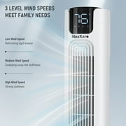MaxKare 36 Tower Fan Oscillating Cooling Fan, Remote Control 3 Speeds 3 Wind Modes Timer, White