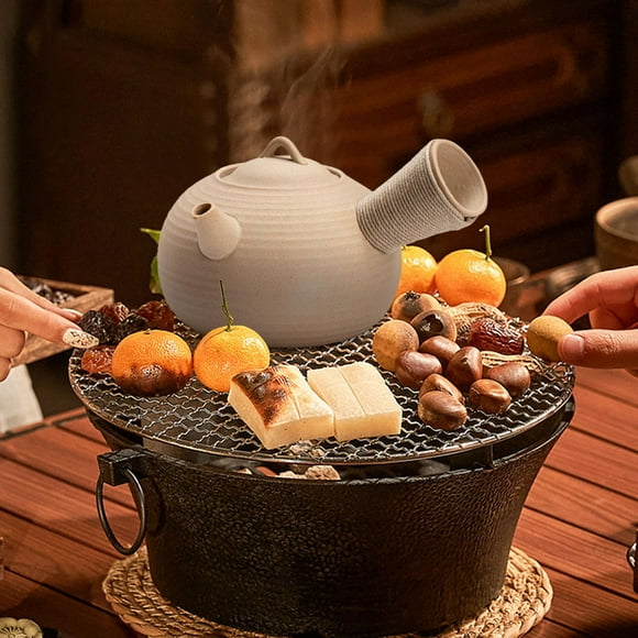 Ceramic Teapot Side Handle Blooming and Loose Tea Leaf Kettle for BBQ Hiking
