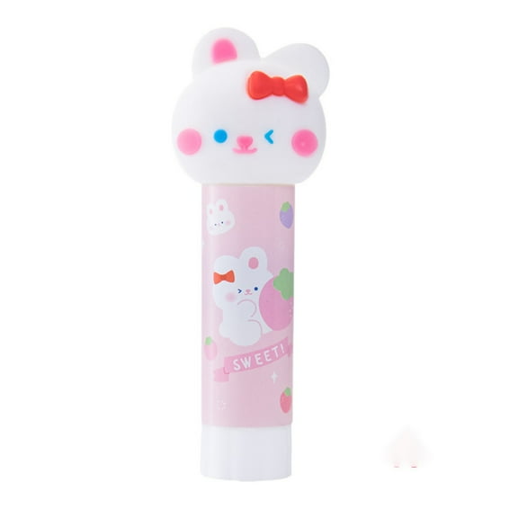 XIANXIAN 1 Pcs Cute Glue Stick, Cute Quick Stick Solid Glue, Kawaii Stationery Binding Tool Home Office Supplies One Piece Art Glues and Pastes (0.29 Oz)