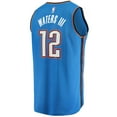 thumbnail image 3 of Youth Fanatics Lindy Waters III Blue Oklahoma City Thunder Fast Break Player Jersey - Icon Edition, 3 of 3
