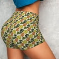 thumbnail image 2 of Sikiie Monstera Leaves Print Workout Shorts Women Scrunch Butt Gym Shorts Seamless High Waist Tummy Control Yoga Biker Athletic Shorts, 2 of 5