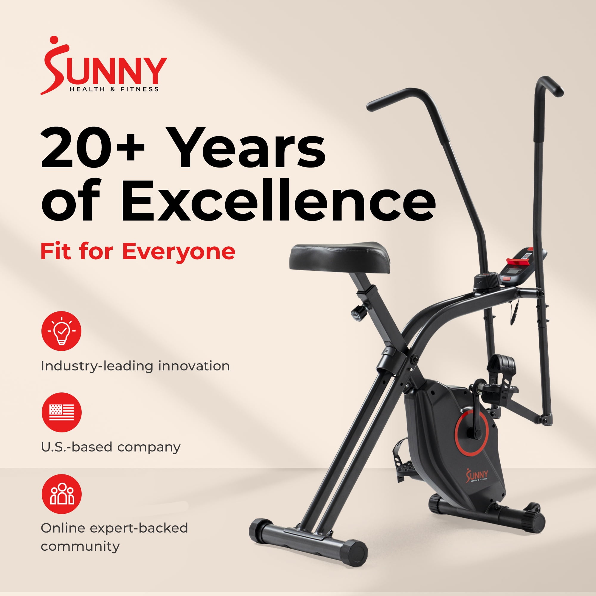 Sunny Health & Fitness Smart Total Body X-Bike - SF-B224090