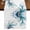 Blue, variant on Purple Marble Stone Burlap Cotton Table Runner 13x36 Inches Short, White Ink Splash Farm Marble Abstract Farmhouse Table Runners, Outdoor Dining Tablecloths Decor for Baby Shower/Party/Wedding