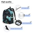 thumbnail image 4 of Honeii Black Panther Floral Illustration Print Canvas College Laptop Backpack, Durable Rucksack Travel Notebook Bag School Backpack Book Bag for Men Women-Small, 4 of 7
