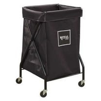 Royal Basket Trucks Hamper,35 1/2 in H,Black G06-KKX-XFA-3ONN
