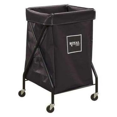 Royal Basket Trucks Hamper,35 1/2 in H,Black G06-KKX-XFA-3ONN