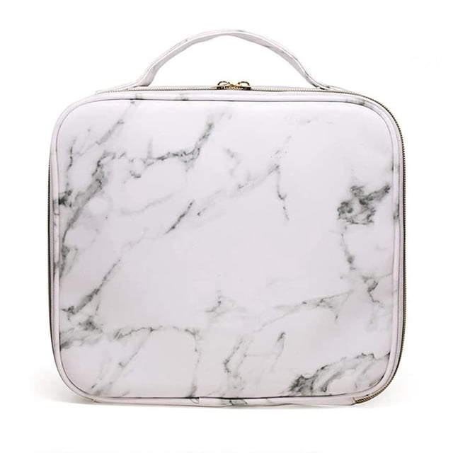 Rhe Cosmetics Professional Makeup Cosmetics Storage Bag / White Marble (100gm)