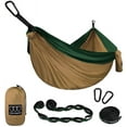 thumbnail image 2 of Gold Armour Camping Hammock - Extra Large Double Parachute Hammock Khaki and Dark Green, 2 of 7