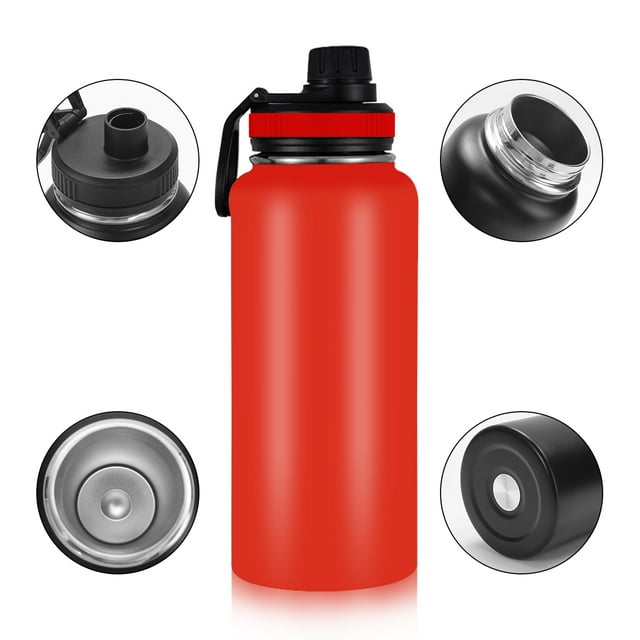 Termo acero inoxidable 800ml para deporte ROJO