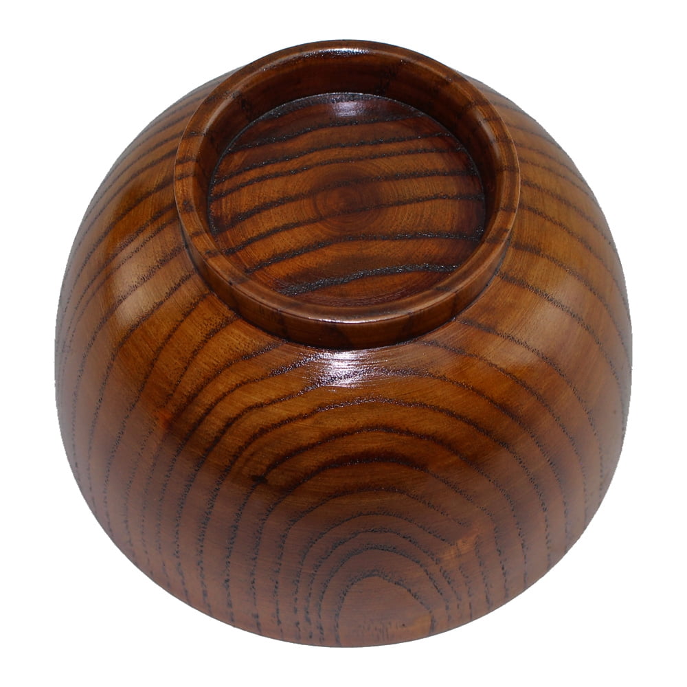 Japanese Style Solid Wood Bowl Children Kids Baby Serving Tableware for Salad Rice Miso Soup Fruits Decorative Display gifts, single bowl