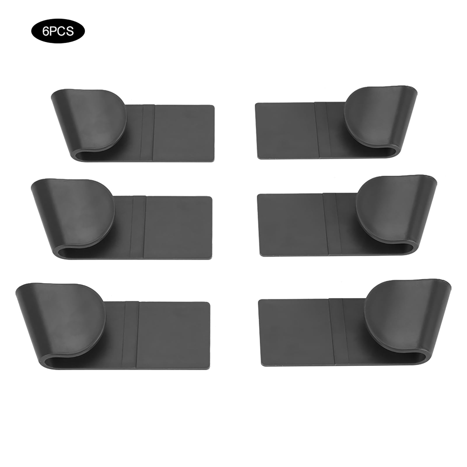 TFFR 6 Pieces Pot Lid Rack, Black Plastic Pot Cover Holder, Wall