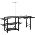 thumbnail image 1 of Outsunny Camping Kitchen Table, Folding Portable Cook Station for BBQ Black, 1 of 10