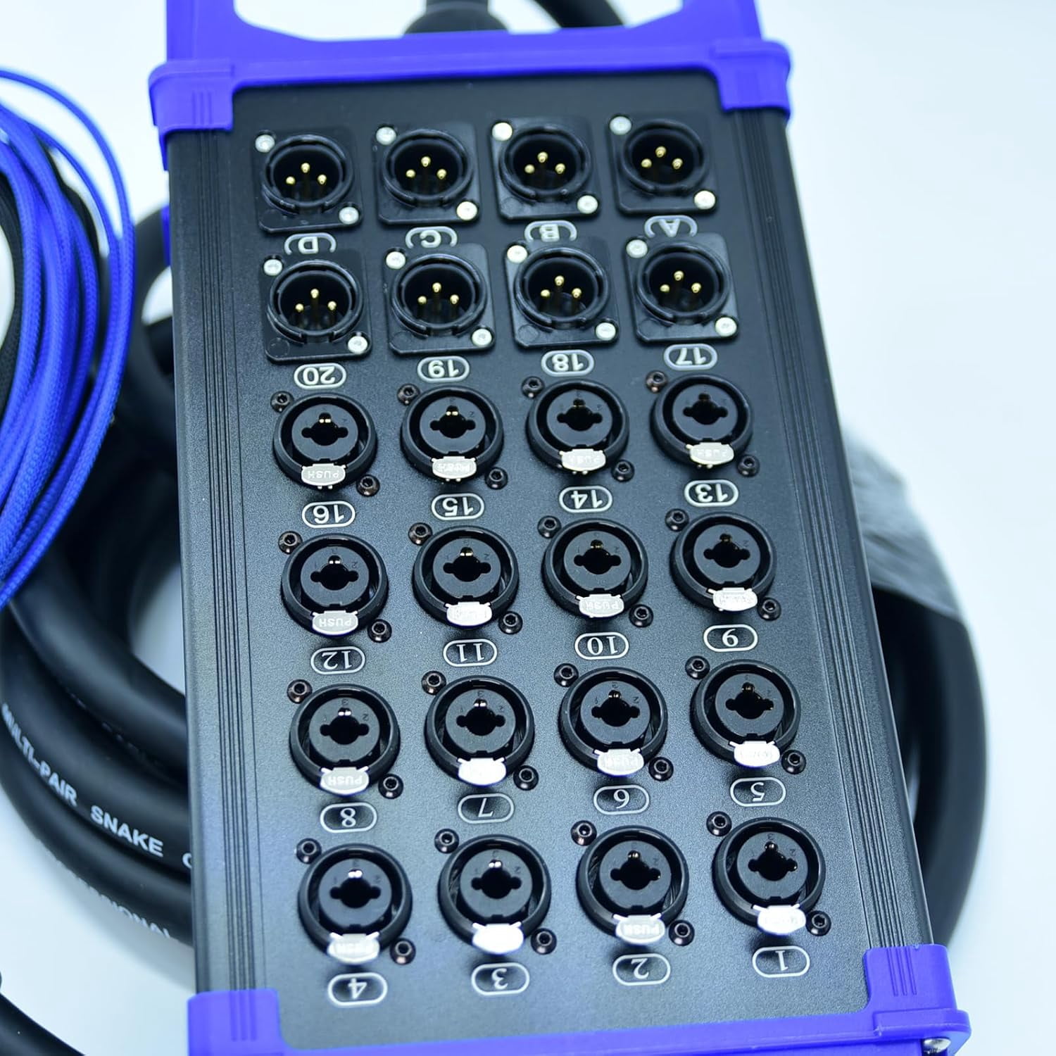 Arklove 16 Send Female 8 Return Male 24-Channel Low Profil XLR 1/4" TRS Send Sub Combo Splitter Snake Cable