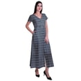 thumbnail image 4 of Moomaya Robe Longue Maxi pour Femmes à Manches Courtes, Robe Formelle/décontractée avec Poches P-TTG, 4 of 6