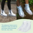 thumbnail image 6 of Uxcell Waterproof Shoes Cover Reusable Non Slip Rain Overshoes with Zipper, White (S), 6 of 6