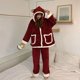 thumbnail image 3 of Conjuntos de pijamas de Navidad para mujer, traje de manga larga con forro polar de Coral suelto para otoño e invierno, novedad de 2023, 3 of 4