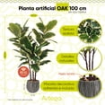 thumbnail image 2 of Planta artificial decorativa moderna con maceta Artego 100cm de alto, 2 of 9