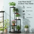 thumbnail image 5 of Tribesigns 4-Tier Plant Stand, 41" Indoor Tall Wood Plant Shelf Holders, Black, 5 of 5