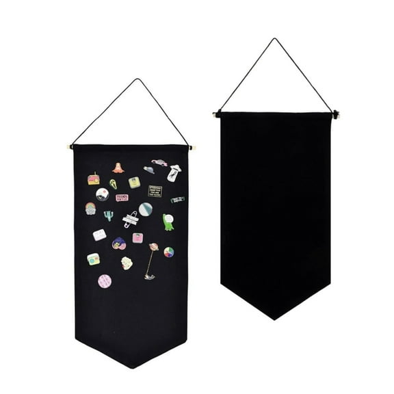 2Pcs Wall Hanging Brooch Storage Case Canvas,HXRH Pin Display Board Stand for Offices,17x8.7x9.8In Earrings Collection Holder(Not Include Any Accessories)