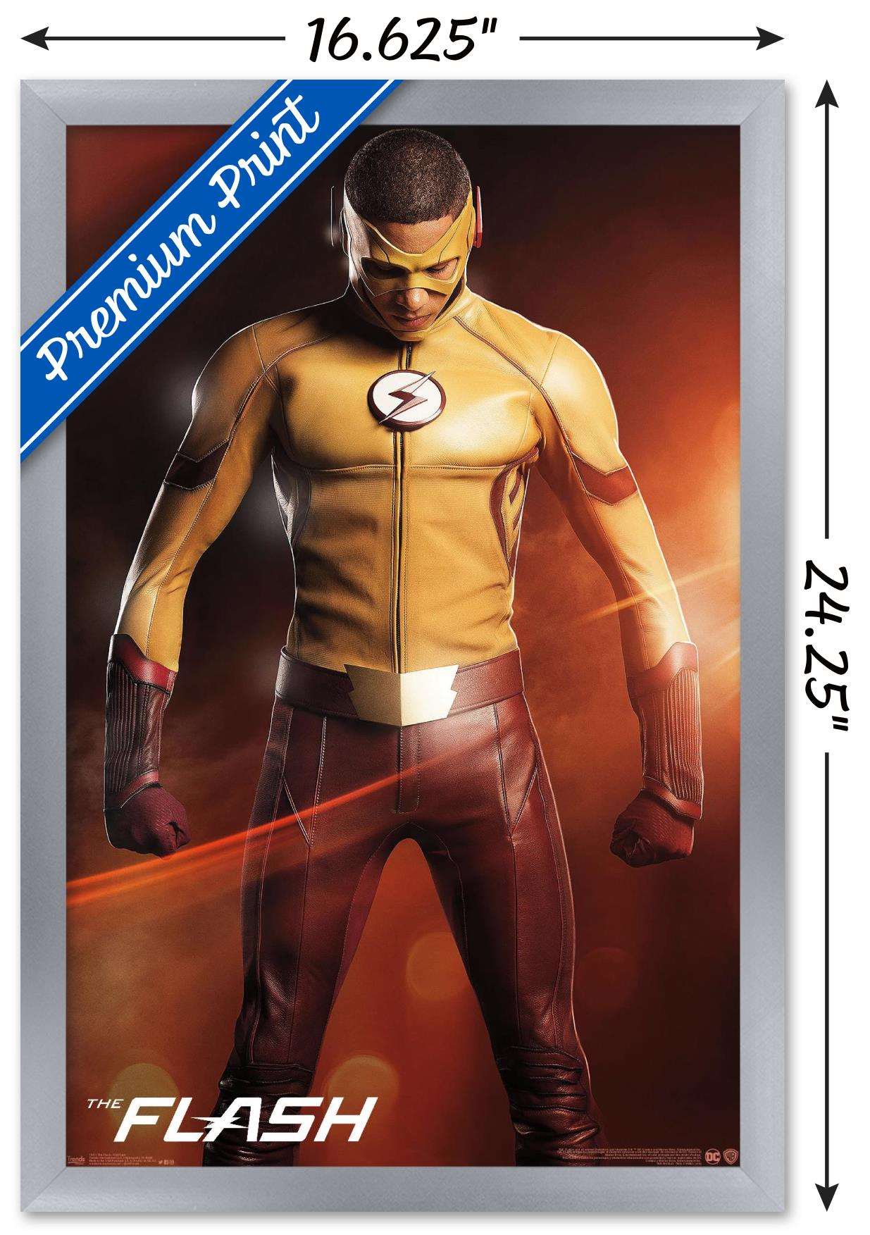 DC Comics TV - The Flash - Kid Flash Wall Poster, 14.725" x 22.375", Framed