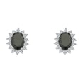 thumbnail image 5 of Sterling Silver Oval Colored CZ Stone With Teardrop Halo, 5 of 5