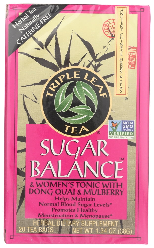 Triple Leaf Tea Herbal Tea, Sugar Balance, 20 Tea Bags