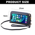 thumbnail image 2 of Bolso portátil del teléfono móvil del monedero del bolso del teléfono móvil de la muñeca de la pantalla táctil simple de la cartera larga de la PU, 2 of 5