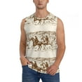 thumbnail image 2 of Picia Western Desert Cowboys1 mens Cotton Tank Undershirts , Moisture-wicking Ribbed Tanks, Lightweight Cotton Tank Undershirts-Medium, 2 of 8