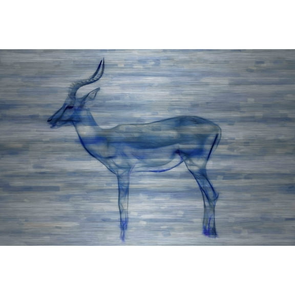 Parvez Taj 'Gazelle' Painting Print on Brushed Aluminum 36 x 24